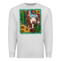 Dove Grey Western Christmas Cow Premium Sweatshirt - RanaPortraitStore