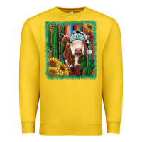Lemon Western Christmas Cow Premium Sweatshirt - RanaPortraitStore