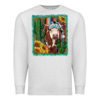 Oatmeal Heather Western Christmas Cow Premium Sweatshirt - RanaPortraitStore
