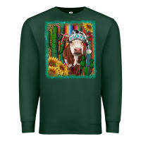 Sports Green Western Christmas Cow Premium Sweatshirt - RanaPortraitStore