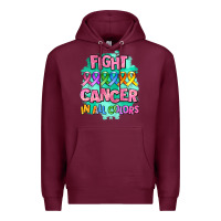 Burgundy fight cancer in all colors Premium Hoodie - AdoDesignShop