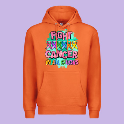 Fight Cancer In All Colors Premium Hoodie Designed By Adodesignshop