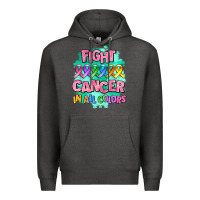 Charcoal Heather fight cancer in all colors Premium Hoodie - AdoDesignShop