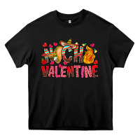 Black Nacho Valentine Heavy Core Tee - CowhideDigitalArt