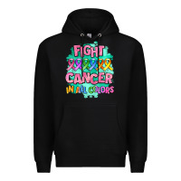 Black fight cancer in all colors Premium Hoodie - AdoDesignShop