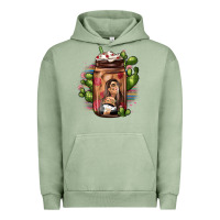 Pigment Oil Green mexican coffee cup cactus Urban Hoodie - JahusDesignShop