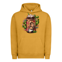Pigment Peanut Butter mexican coffee cup cactus Urban Hoodie - JahusDesignShop