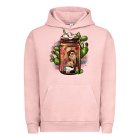 Pigment Salmon mexican coffee cup cactus Urban Hoodie - JahusDesignShop