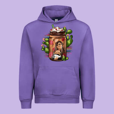 Mexican Coffee Cup Cactus Urban Hoodie Designed By Jahusdesignshop