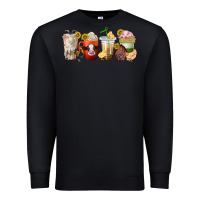 Black farm animals coffee cups Premium Sweatshirt - texasbilliewilder