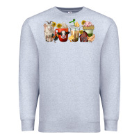 Heather Grey farm animals coffee cups Premium Sweatshirt - texasbilliewilder