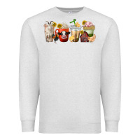 Oatmeal Heather farm animals coffee cups Premium Sweatshirt - texasbilliewilder