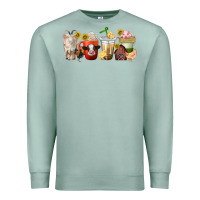 Seafoam farm animals coffee cups Premium Sweatshirt - texasbilliewilder