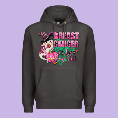 Breast Cancer Is Boo Shit Premium Hoodie Designed By Adodesignshop