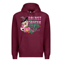 Burgundy breast cancer is boo shit Premium Hoodie - AdoDesignShop