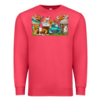 Cardinal farm truck coffee cups Premium Sweatshirt - texasbilliewilder