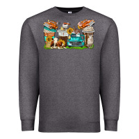Charcoal Heather farm truck coffee cups Premium Sweatshirt - texasbilliewilder