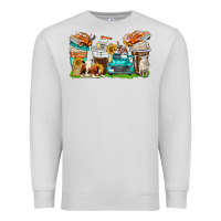 Dove Grey farm truck coffee cups Premium Sweatshirt - texasbilliewilder
