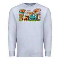 Heather Grey farm truck coffee cups Premium Sweatshirt - texasbilliewilder