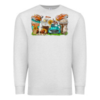 Oatmeal Heather farm truck coffee cups Premium Sweatshirt - texasbilliewilder