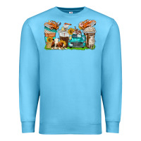 Ocean Blue farm truck coffee cups Premium Sweatshirt - texasbilliewilder