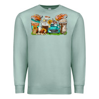 Seafoam farm truck coffee cups Premium Sweatshirt - texasbilliewilder