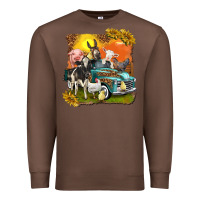 Chestnut farm truck with farm animals Premium Sweatshirt - texasbilliewilder