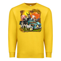 Lemon farm truck with farm animals Premium Sweatshirt - texasbilliewilder