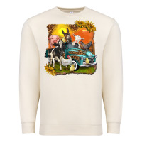 Sandshell farm truck with farm animals Premium Sweatshirt - texasbilliewilder