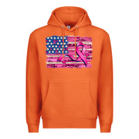 Carrot american flag and  cancer ribbon pattern Premium Hoodie - AdoDesignShop