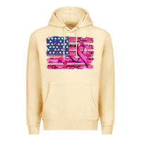 Pina Colada american flag and  cancer ribbon pattern Premium Hoodie - AdoDesignShop
