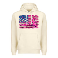 Sandshell american flag and  cancer ribbon pattern Premium Hoodie - AdoDesignShop