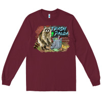 Burgundy raccoon trash panda Long Sleeve Tee - BarkalooDesign