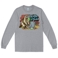Heather Grey raccoon trash panda Long Sleeve Tee - BarkalooDesign