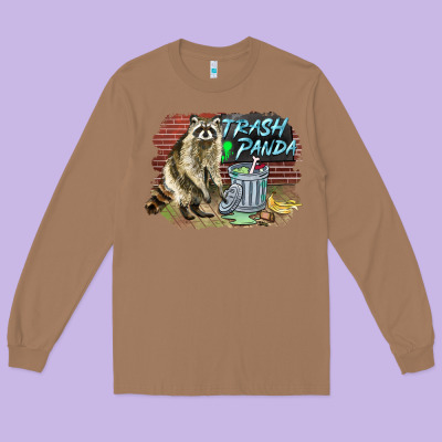 Raccoon Trash Panda Long Sleeve Tee Designed By Barkaloodesign