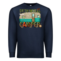 Navy fifth wheel camper Premium Sweatshirt - texasbilliewilder