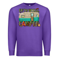 Purple fifth wheel camper Premium Sweatshirt - texasbilliewilder