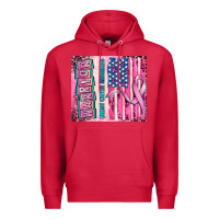 Cardinal warrior breast cancer and american flag Premium Hoodie - AdoDesignShop