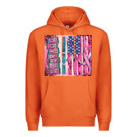 Carrot warrior breast cancer and american flag Premium Hoodie - AdoDesignShop