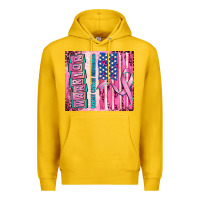 Lemon warrior breast cancer and american flag Premium Hoodie - AdoDesignShop