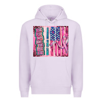 Lilac warrior breast cancer and american flag Premium Hoodie - AdoDesignShop