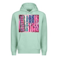 Seafoam warrior breast cancer and american flag Premium Hoodie - AdoDesignShop