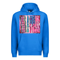True Royal warrior breast cancer and american flag Premium Hoodie - AdoDesignShop