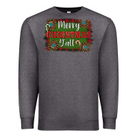 Charcoal Heather Merry Christmas Y'all Premium Sweatshirt - RanaPortraitStore