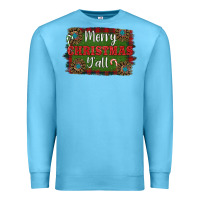 Ocean Blue Merry Christmas Y'all Premium Sweatshirt - RanaPortraitStore