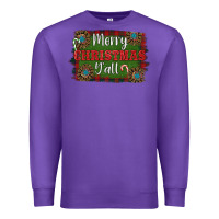 Purple Merry Christmas Y'all Premium Sweatshirt - RanaPortraitStore