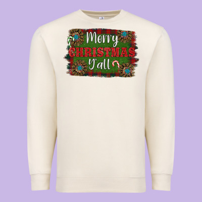 Premium Sweatshirt Merry Christmas Y'all