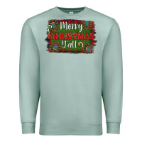 Seafoam Merry Christmas Y'all Premium Sweatshirt - RanaPortraitStore