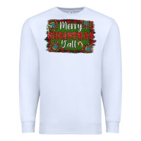 White Merry Christmas Y'all Premium Sweatshirt - RanaPortraitStore