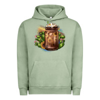 Pigment Oil Green sunflower coffee cup cactus Urban Hoodie - JahusDesignShop